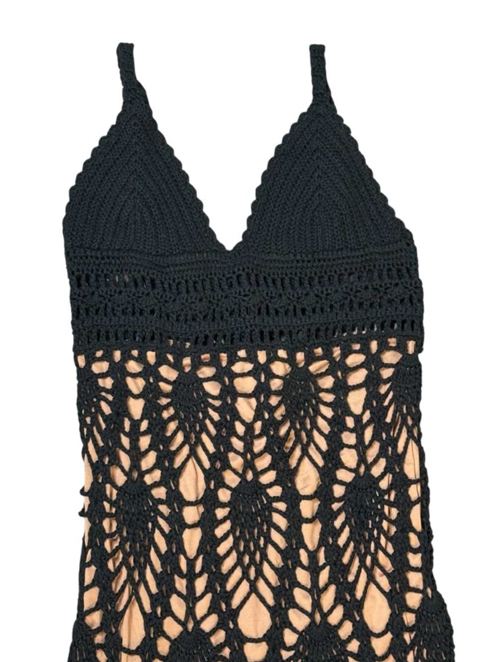 JLUXLABEL GREAT ESCAPE CROCHET MAXI DRESS LINED BODYCON BOHO GLAM **NWOT** - Picture 10 of 16
